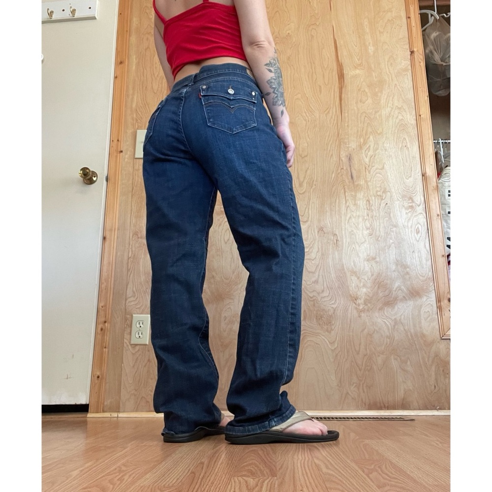 Levi's Dark Blue Straight-Leg Women's Jeans